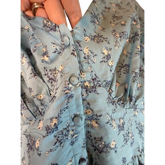 A Collective Story Blue Floral Dress - Size XL - Picture 5 of 11
